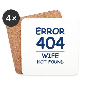 wife not found Error 404 - Coasters (set of 4) - white - Front