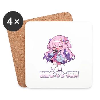 Just a Girl who loves Anime and K-Pop - Untersetzer (4er-Set) - Weiß - Vorne