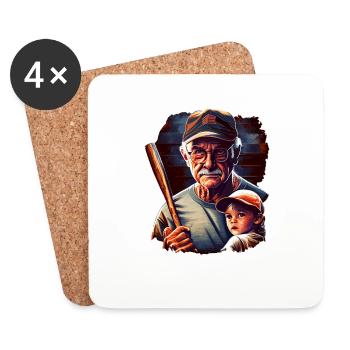 Dugout Papa 8 - Dessous de verre (lot de 4) - blanc - Devant