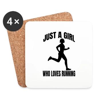 Jogger Run Cardio Workout Run Fit Jogging - Dessous de verre (lot de 4) - blanc - Devant
