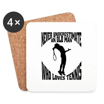 Tennis Club Tennis Player Tennis Tennis Lovers - Coasters (set of 4) - white - Front
