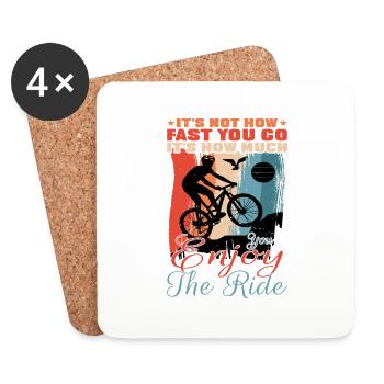 It's How Much You Enjoy The Ride - Coasters (set of 4) - white - Front