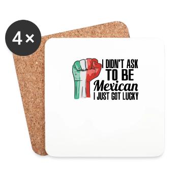 Mexican Pride Mexico Flag Grown Mexican Roots - Untersetzer (4er-Set) - Weiß - Vorne