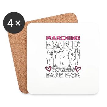 Marching Band Roadie Band Mom - Coasters (set of 4) - white - Front