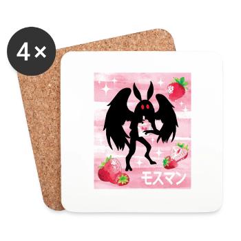 Mothman Strawberry Shake - Coasters (set of 4) - white - Front