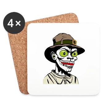 HALLOWEEN - Dessous de verre (lot de 4) - blanc - Devant