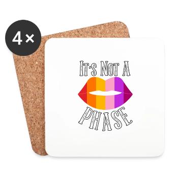 Ce n’est pas une phase Pride lesbienne LGBT - Dessous de verre (lot de 4) - blanc - Devant