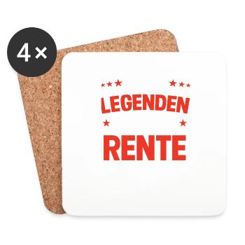 Eine Legende Geht In Rente Rentner Ruhestand - Untersetzer (4er-Set) - Weiß - Vorne
