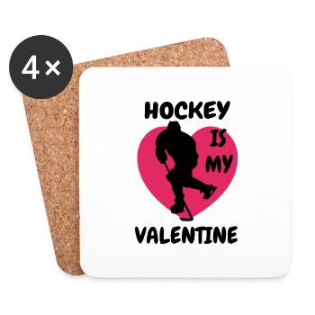 Eishockeyspieler Eishockey Hockeyfan Eishockeyteam - Untersetzer (4er-Set) - Weiß - Vorne