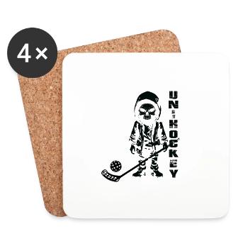 Floorball Floorball Ball Sports - Coasters (set of 4) - white - Front