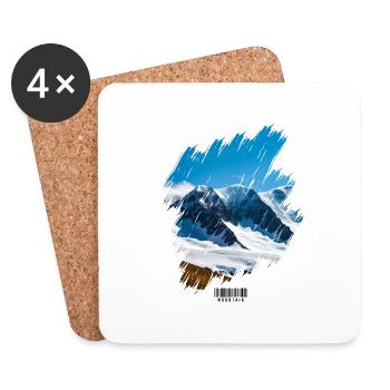 Berge Kletterer Natur Abenteuer - Untersetzer (4er-Set) - Weiß - Vorne