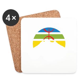 Djurdjura les beaux montagnes kabyle - Dessous de verre (lot de 4) - blanc - Devant