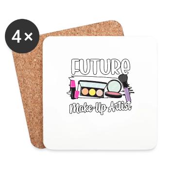 Future Makeup Artist MUA Stylist Maskenbildner - Untersetzer (4er-Set) - Weiß - Vorne