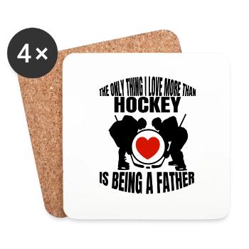 Eishockeyspieler Eishockeyteam Hockeyfan Eishockey - Untersetzer (4er-Set) - Weiß - Vorne