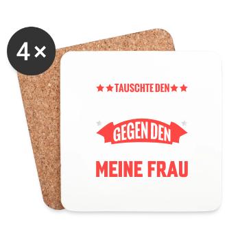Chef ist jetzt meine Frau für Rentner im Ruhestand - Untersetzer (4er-Set) - Weiß - Vorne