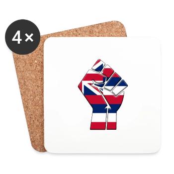 State Of Hawaii Flag Pride Native Family Home - Coasters (set of 4) - white - Front