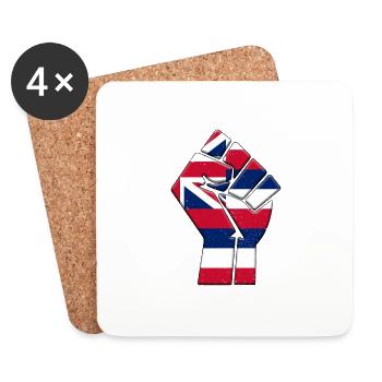 State Of Hawaii Flag Pride Native Home Family - Coasters (set of 4) - white - Front