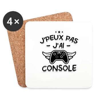 J'Peux Pas ! J'Ai Console - Dessous de verre (lot de 4) - blanc - Devant