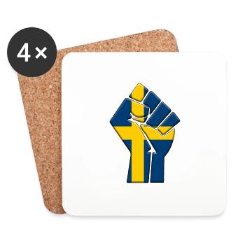 Schweden Flagge Land Stolz Einheimische Abstammung Familie - Untersetzer (4er-Set) - Weiß - Vorne