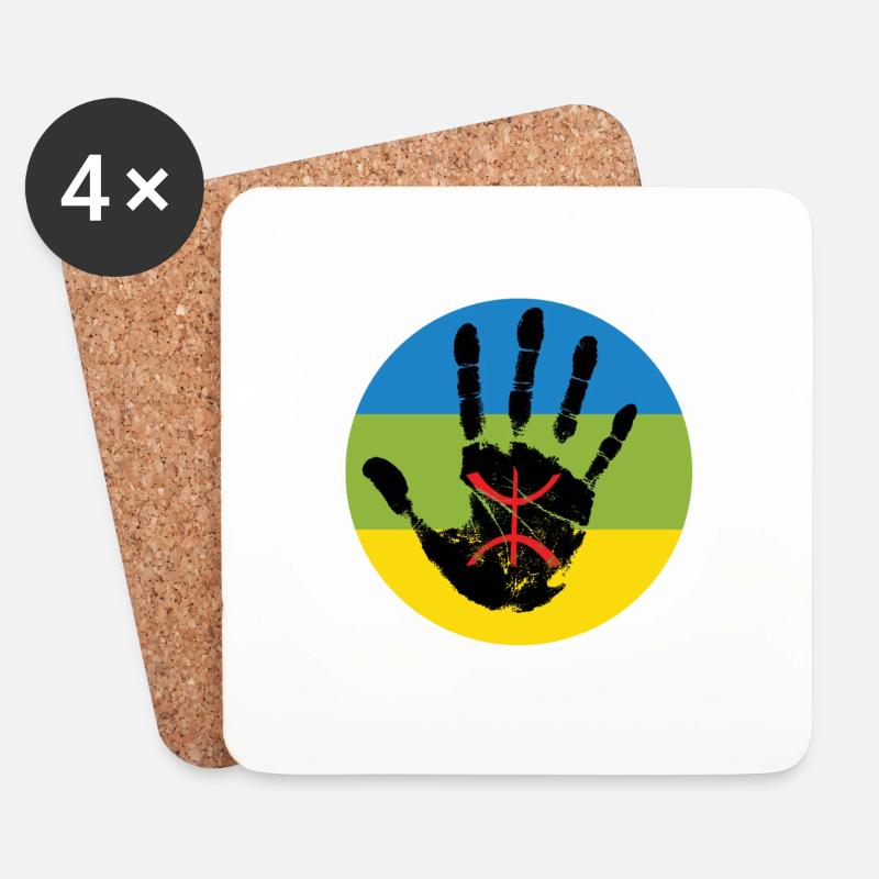 AMAZIGH BERBER KABYLE Z AMAZIGH - Untersetzer (4er-Set) - Weiß