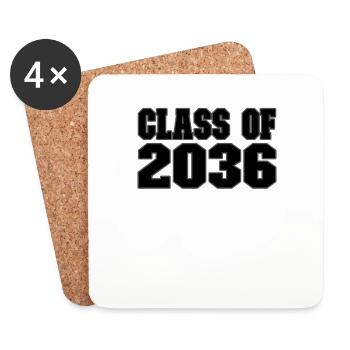 Remise des diplômes de la maternelle 2036 - Dessous de verre (lot de 4) - blanc - Devant