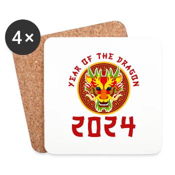 Chinese New Year Dragon China Asian I Gift - Coasters (set of 4) - white - Front