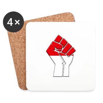 Indonesia Flag Indonesian Country Pride Native - Coasters (set of 4) - white - Front
