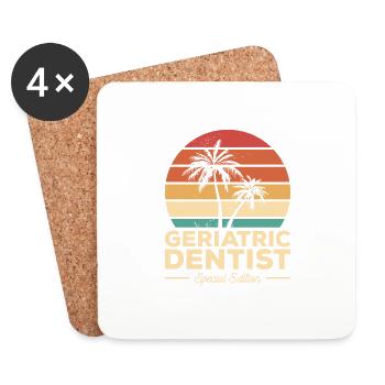 Vintage Geriatric Dentist Special Edition - Coasters (set of 4) - white - Front