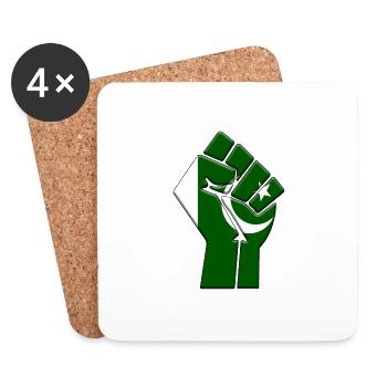 Pakistan Flag Pakistani Country Pride Native - Coasters (set of 4) - white - Front