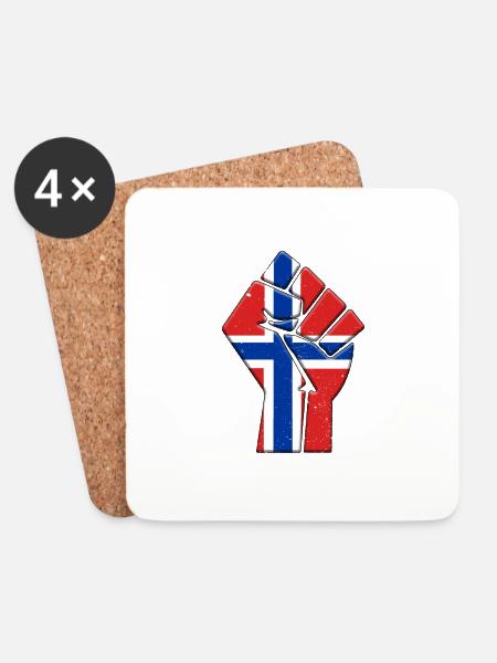 Norway Flag Norwegian Country Pride Native Family - Coasters (set of 4) - white