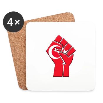 Türkei Flagge Land Stolz Einheimische Abstammung Familie - Untersetzer (4er-Set) - Weiß - Vorne