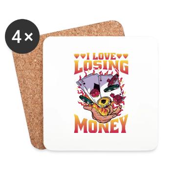 I Love Losing Money 5 - Untersetzer (4er-Set) - Weiß - Vorne