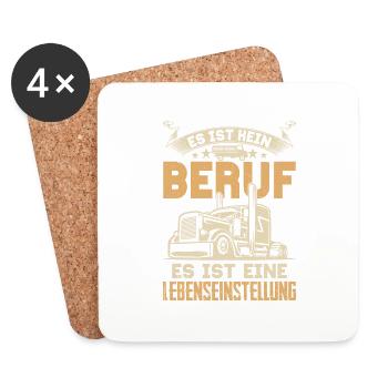 Es ist kein Beruf Es ist eine Lebenseinstellung LK - Untersetzer (4er-Set) - Weiß - Vorne