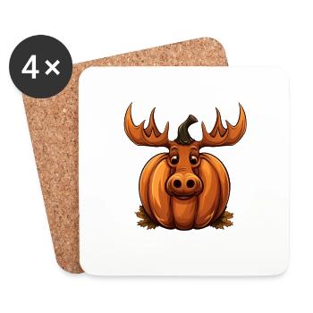 Moose Pumpkin Lazy Halloween Party Costume pour les enfants - Dessous de verre (lot de 4) - blanc - Devant