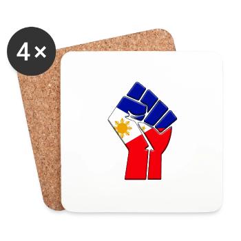 Philippinen-Flagge Filipino Country Pride Native - Untersetzer (4er-Set) - Weiß - Vorne