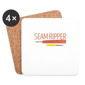 When you see a seam ripper Funny Love Closeness - Coasters (set of 4) - white - Front