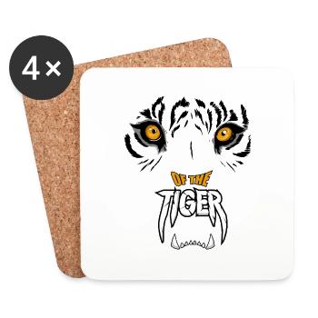 L’œil du tigre - Dessous de verre (lot de 4) - blanc - Devant