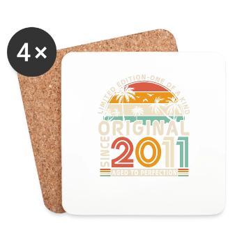 Born to legend in 2011 - Coasters (set of 4) - white - Front