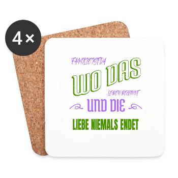 writers quote coffeecups editor book author blog - Untersetzer (4er-Set) - Weiß - Vorne