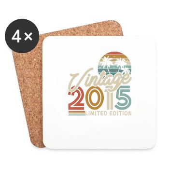 Légendaire 2015 né vintage - Dessous de verre (lot de 4) - blanc - Devant