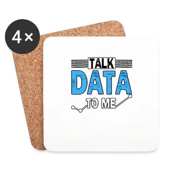 Talk Data To Me for Scientists - Coasters (set of 4) - white - Front