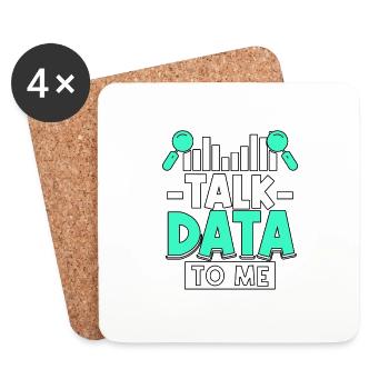 Talk Data To Me für Wissenschaftler - Untersetzer (4er-Set) - Weiß - Vorne
