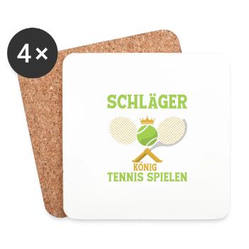 Reichet mir den Schläger ihr Narren Club Verein Te - Untersetzer (4er-Set) - Weiß - Vorne