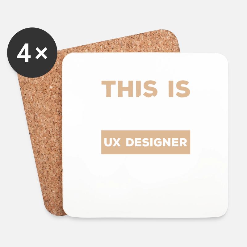 So sieht ein großartiger UX-Designer aus Benutzer - Untersetzer (4er-Set) - Weiß