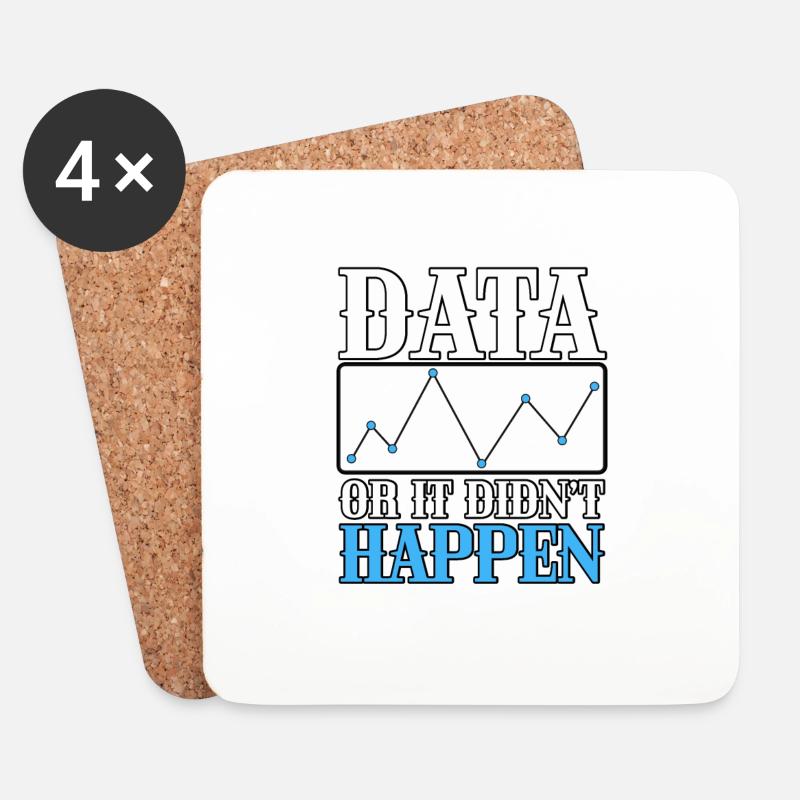 Data Or It Didn't Happen für Wissenschaftler - Untersetzer (4er-Set) - Weiß