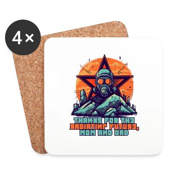 Thank you for the bright future, mom and dad - Coasters (set of 4) - white - Front