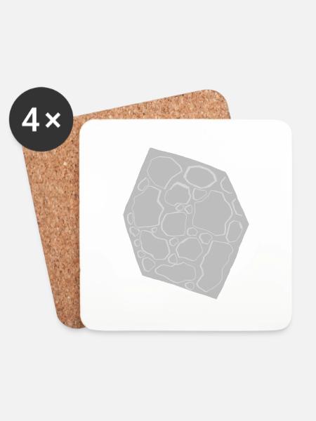 cubic moon - Coasters (set of 4) - white