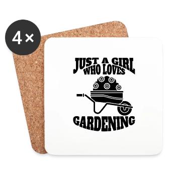 Hobbygärtner Garten Gärtner Obstgarten Geschenk - Untersetzer (4er-Set) - Weiß - Vorne