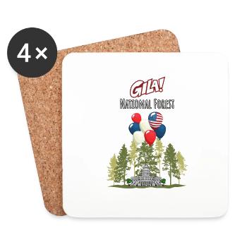 Gila National Forest - Dessous de verre (lot de 4) - blanc - Devant
