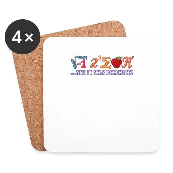 Pi Day Math Teacher Apple Pie Science - Coasters (set of 4) - white - Front